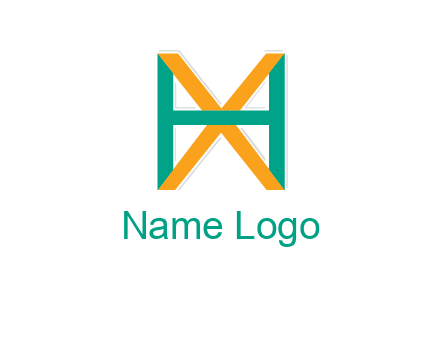 letter X behind letter H