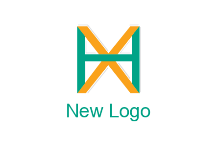 letter X behind letter H