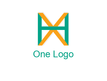 letter X behind letter H