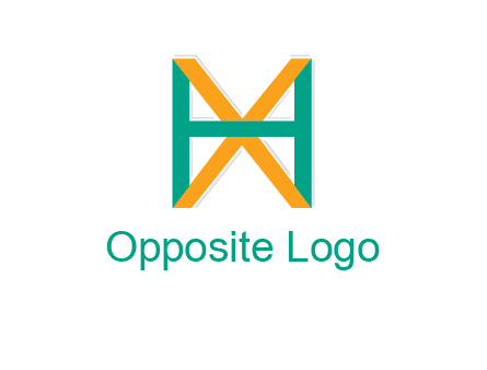 letter X behind letter H