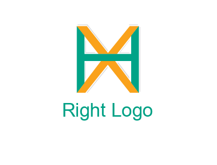 letter X behind letter H