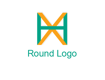 letter X behind letter H