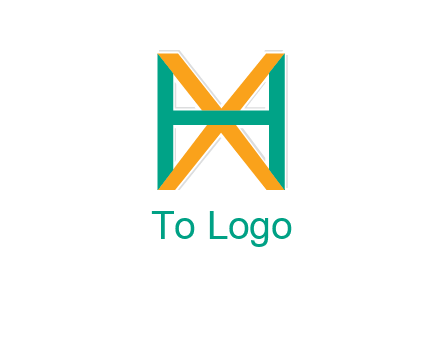 letter X behind letter H