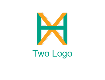 letter X behind letter H