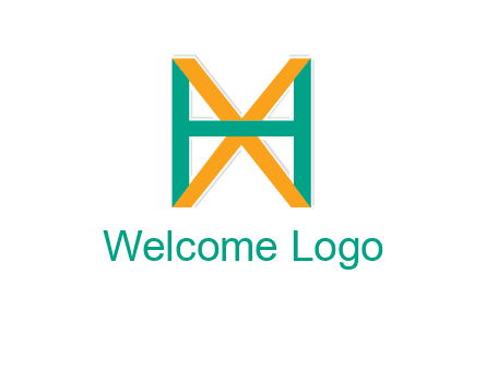letter X behind letter H