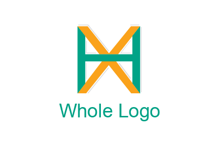 letter X behind letter H