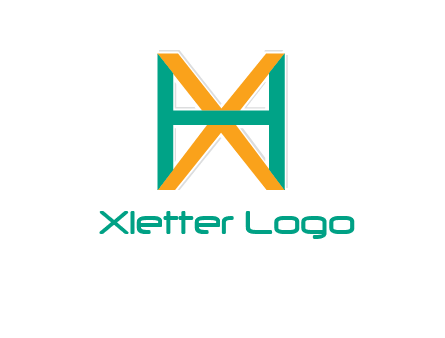 letter X behind letter H