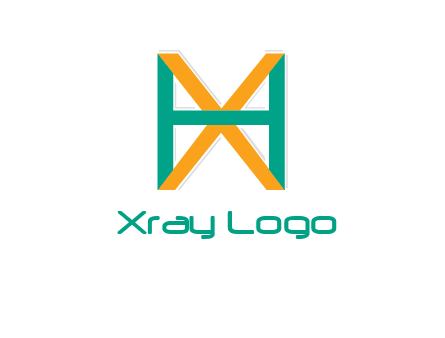 letter X behind letter H