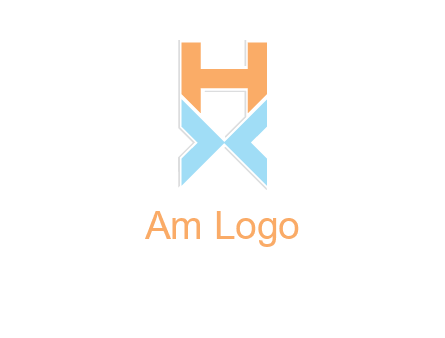 letter H above letter X