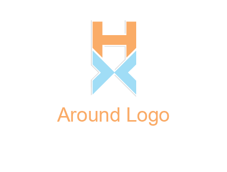 letter H above letter X