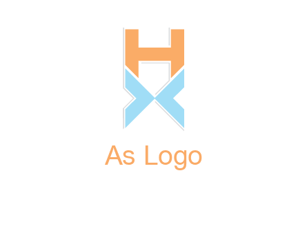 letter H above letter X