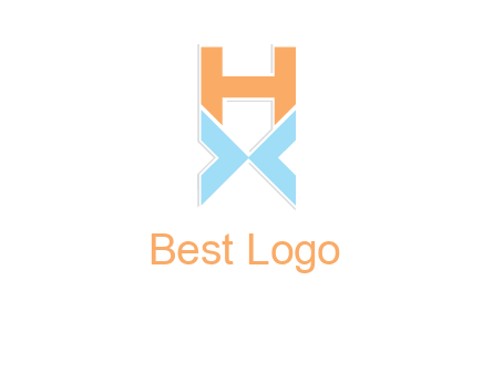 letter H above letter X