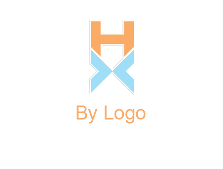 letter H above letter X