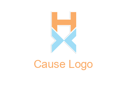 letter H above letter X
