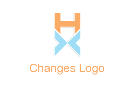 letter H above letter X