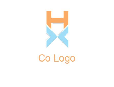 letter H above letter X
