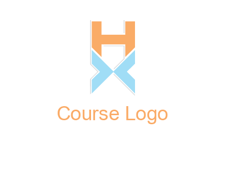 letter H above letter X