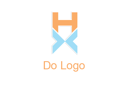 letter H above letter X