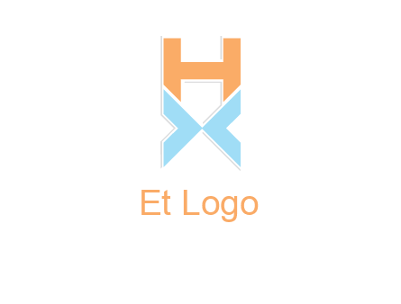letter H above letter X