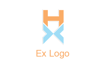 letter H above letter X