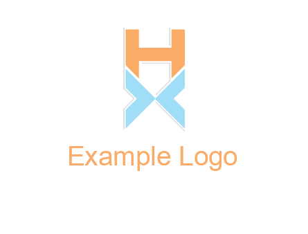 letter H above letter X