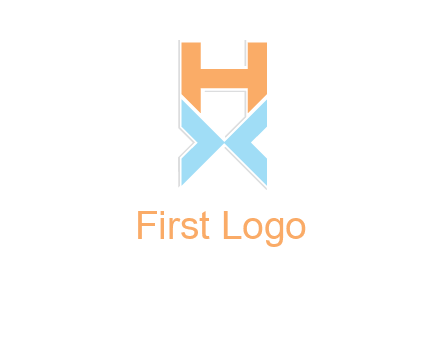 letter H above letter X