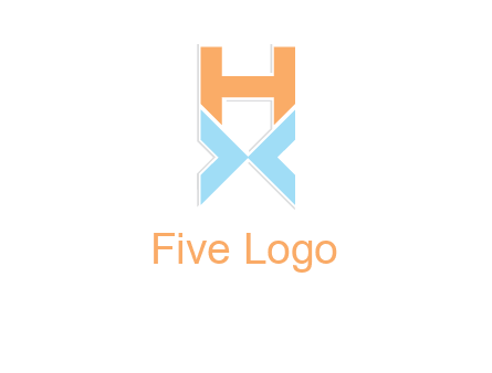 letter H above letter X