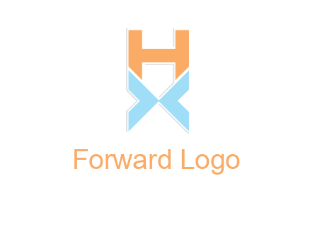 letter H above letter X