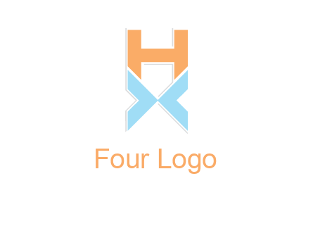 letter H above letter X