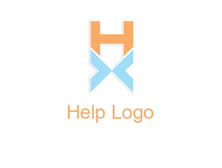 letter H above letter X