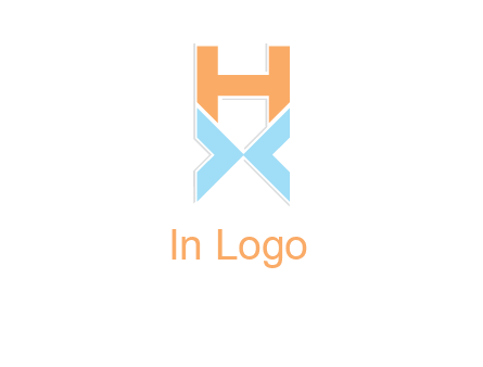 letter H above letter X