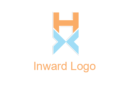 letter H above letter X