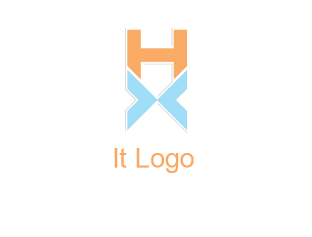 letter H above letter X