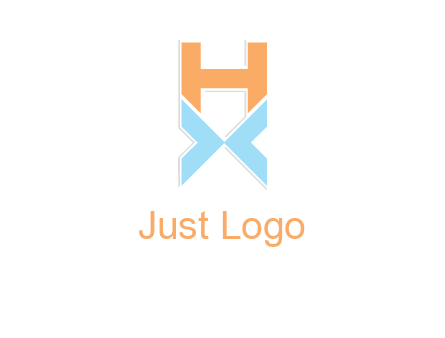 letter H above letter X