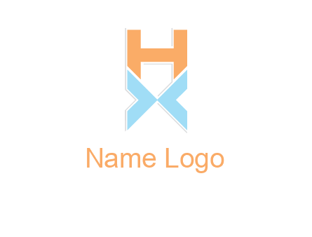 letter H above letter X