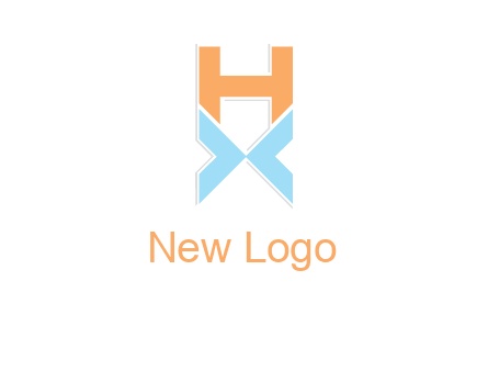 letter H above letter X