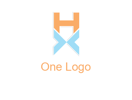 letter H above letter X