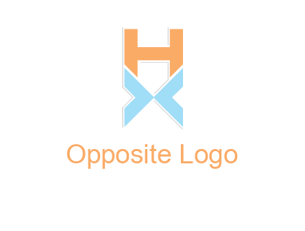 letter H above letter X