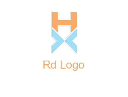 letter H above letter X