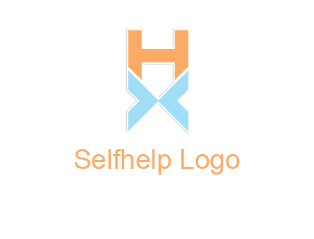 letter H above letter X