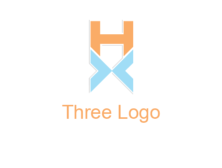 letter H above letter X