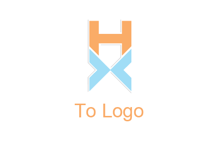 letter H above letter X