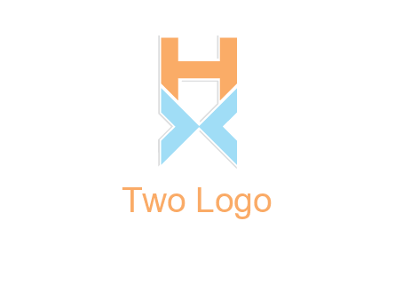 letter H above letter X