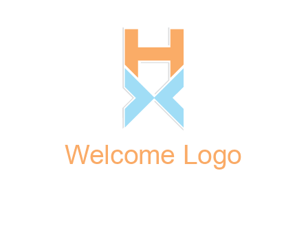 letter H above letter X