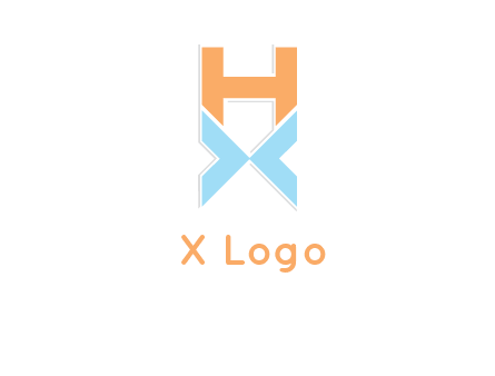 letter H above letter X