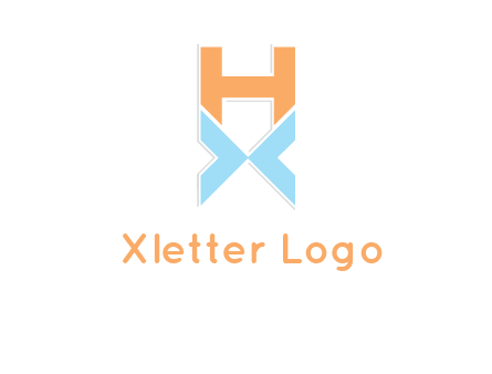 letter H above letter X