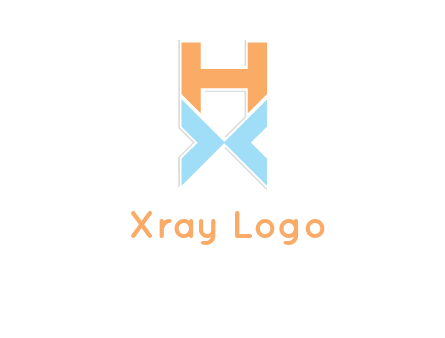 letter H above letter X
