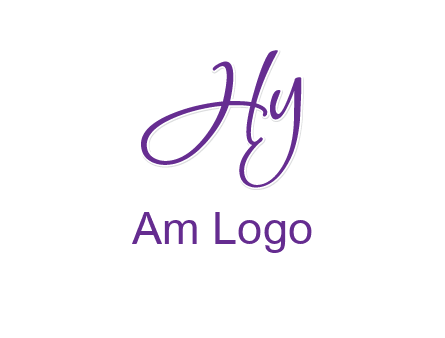 script font letter HY