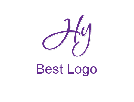 script font letter HY
