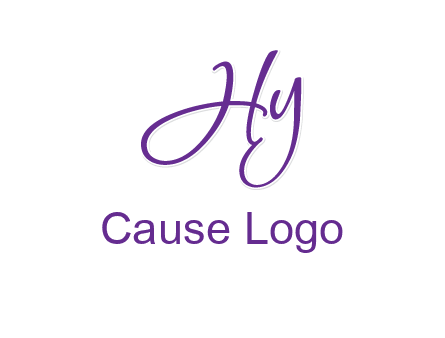 script font letter HY
